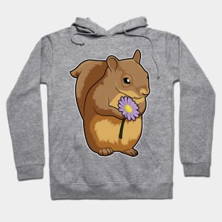 Squirrel with purple Flower Hoodie